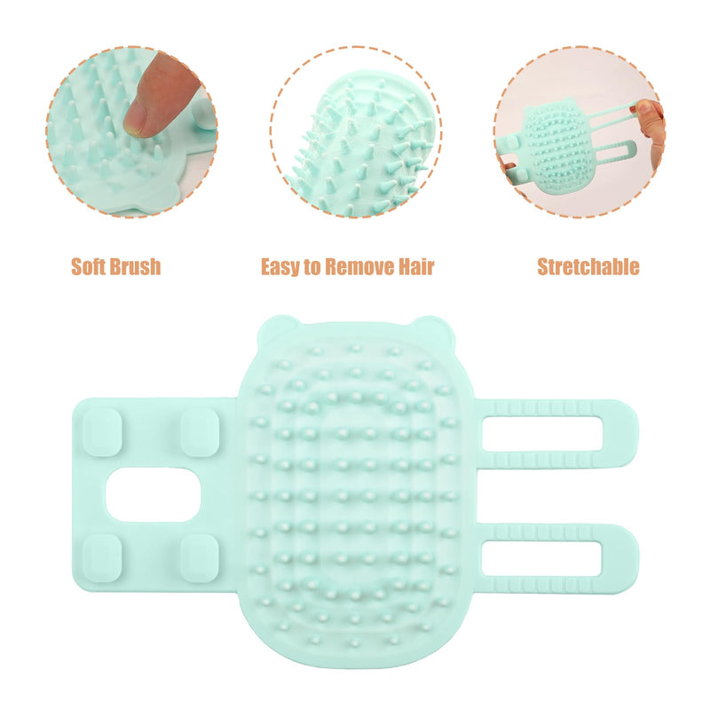 2pcs 2-in-1 Self Cleaning Cat Brush, Pet Tickling Artifact, Silicone Cat Grooming Massage Shedding Brush Adjustable Cat Face Scratchers for Corner Table Legs Climbing Frame Dog Pet Shedding Glove - PawsPlanet Australia