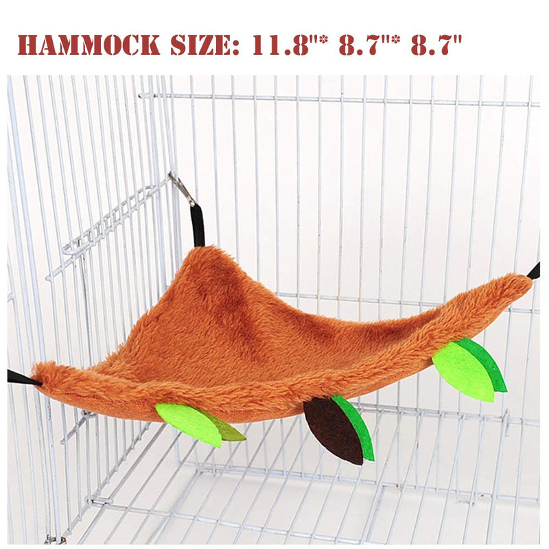 SEIS 5pcs Hamster Hanging Cage Accessories Set Leaf Wood Design Small Animal Hammock Channel Ropeway Swing for Guinea Pig Rat Birds Parrot Gerbil Sugar Glider Squirrel (5 Pcs) 5 pcs - PawsPlanet Australia