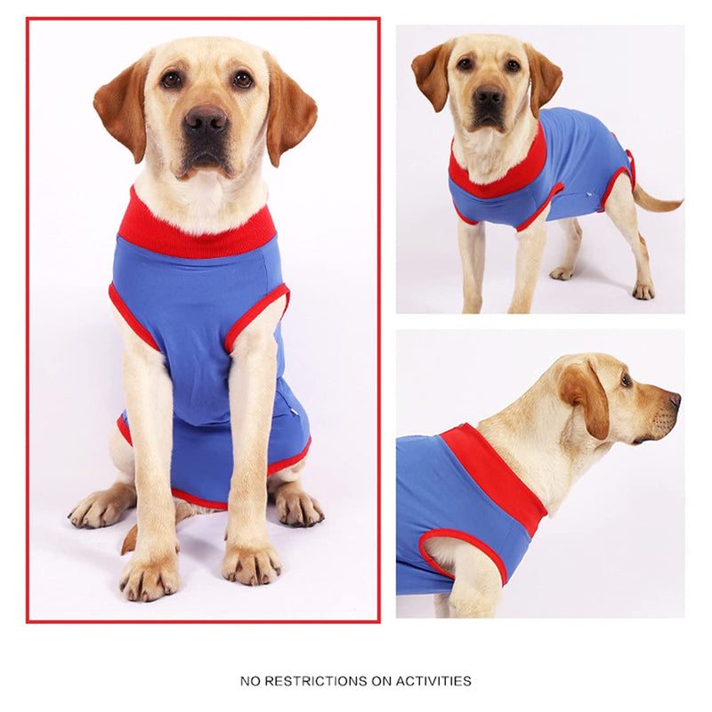 VICTORIE Cat Professional Recovery Suit Surgery Recovery Wear Operation Home Clothing Abdominal Wounds Skin Diseases with zipper for Puppy Cats Dogs (M, Blue with zipper) M - PawsPlanet Australia