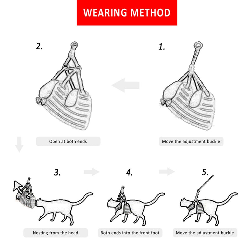 [Australia] - RYPET Small Dog Harness and Leash Set - No Pull Pet Harness with Soft Mesh Nylon Vest for Small Dogs and Cats S: Chest 9"-15.5" Gray 