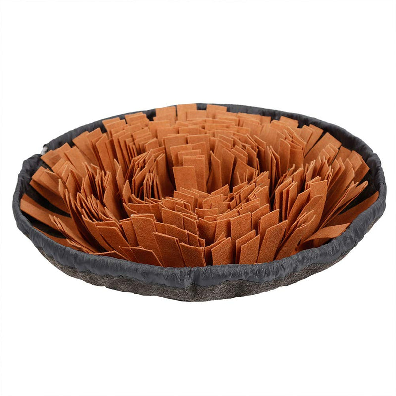 [Australia] - RC GearPro Dog Snuffle Bowl Mat Pet Cat Snuffling Nose Work Mat IQ Training Slow Eat Bowl, Encourages Natural Foraging Skills Dog Feeding Blanket brown 