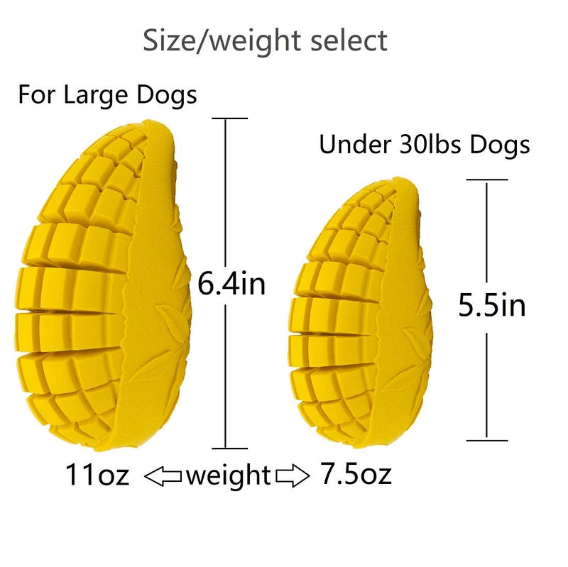 [Australia] - LPHSNR Dog Chew Toys for Aggressive Chewers Large Dogs, Indestructible Tough Dog Toys Interactive Durable with Mango Scent, Dental Clean Highly Bite Resistant XLarge 11oz 