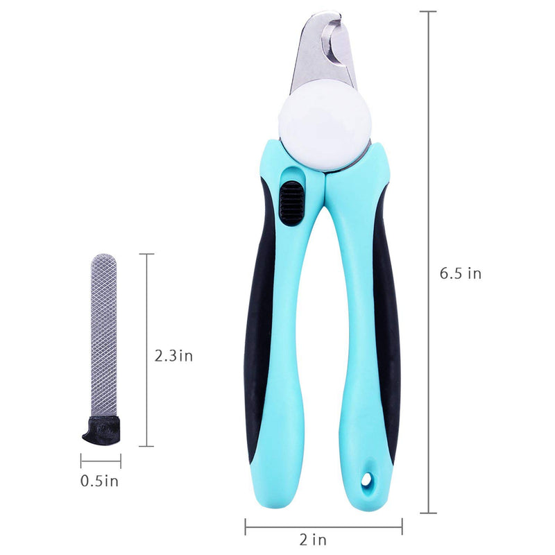[Australia] - Dog Nail Clippers, Professional Pet Trimmer with Safety Guard to Avoid Over-Cutting with Free Nail File Sturdy Non Slip Handles for Small, Medium or Large Dogs and Cats Paw and Claw Care 