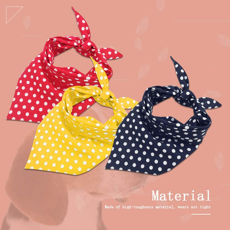 YOFASEN Pet Collars, Cats And Dogs Triangle Scarf Bib Cotton Double Dots, Baby Bib Saliva Towel Pet Supplies，Red/64 * 45 * 32Cm red - PawsPlanet Australia