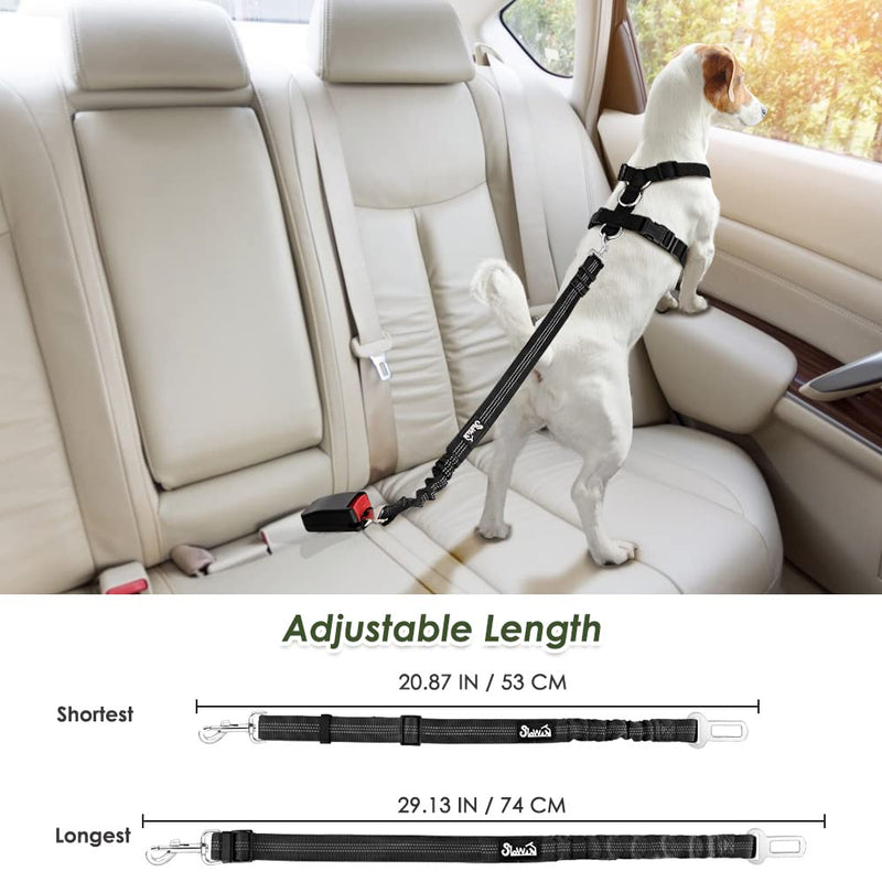 SlowTon Dog Harness with Seat Belt for Car, Double Layer Breathable Latex Mesh Puppy Harness, Regular Safety Harness Dog for All Everyday Sports (Green, M) Green - PawsPlanet Australia