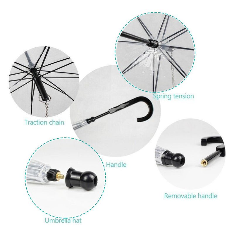 [Australia] - K&L Pet Dog Umbrella Pet Umbrella with Leash 28.3" diameter while opening 