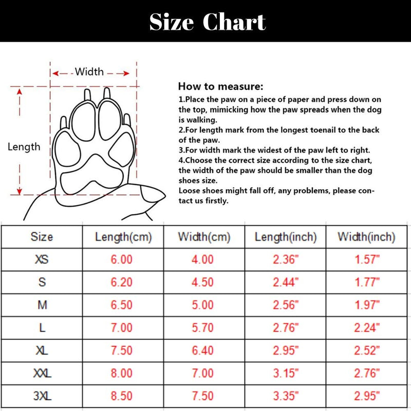 dreamlzx Dog Shoes Waterproof Boot Anti-Slip Paw Protector Outdoor Rain Boots 4 PCS M Red - PawsPlanet Australia