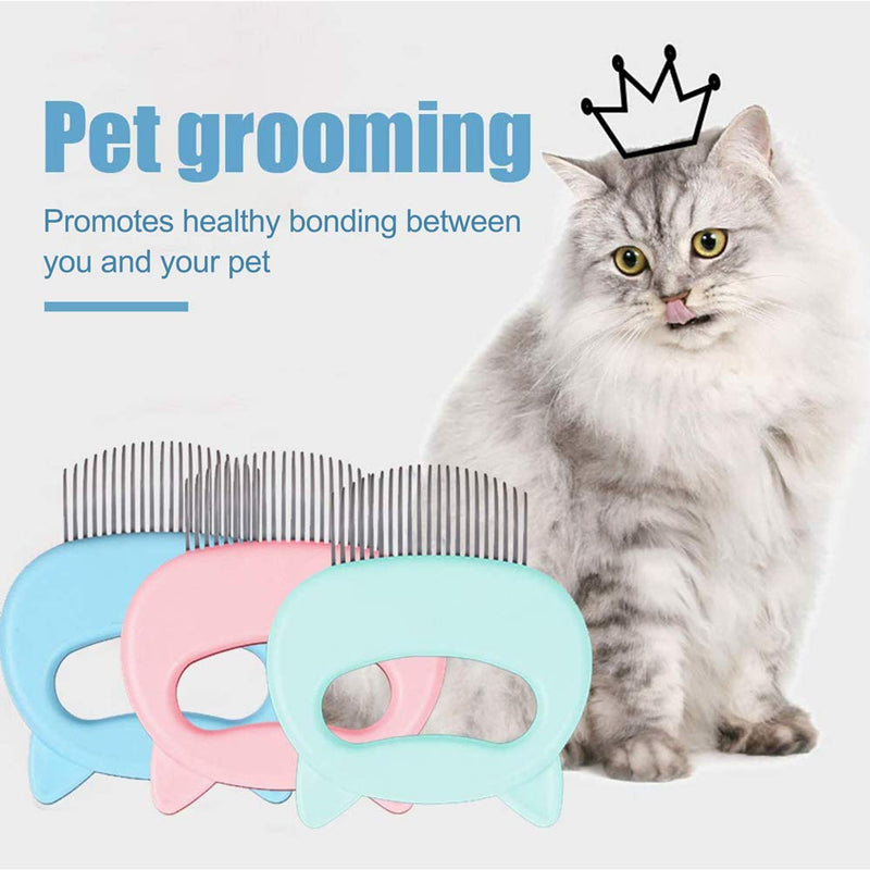 moonmoonlala Pet Shell Comb, 3 Pcs Pet Cat Dog Massage Shell Comb Grooming Hair Removal Shedding Cleaning Brush Perfect for Cats and Small Dogs Hair Care - PawsPlanet Australia