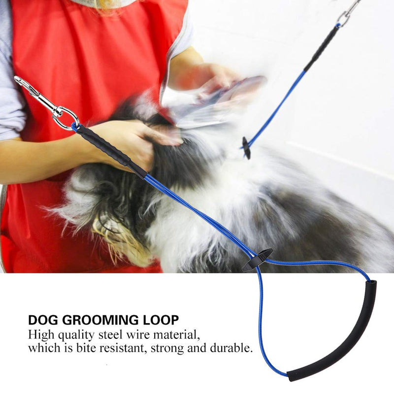 Oumefar Dog Grooming Loop Stainless Steel Wire Safety Rope Table Restraint Single Noose Loop for Small Medium Dogs Cats - PawsPlanet Australia