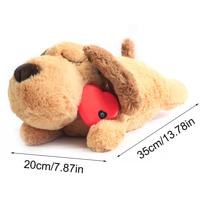 Puppy Toy with Heartbeat, Puppies Separation Anxiety Dog Toy Soft Plush Sleeping Buddy Behavioral Aid Toy Puppy Heart Beat Toy for Puppies Dog Pet (Dog) - PawsPlanet Australia