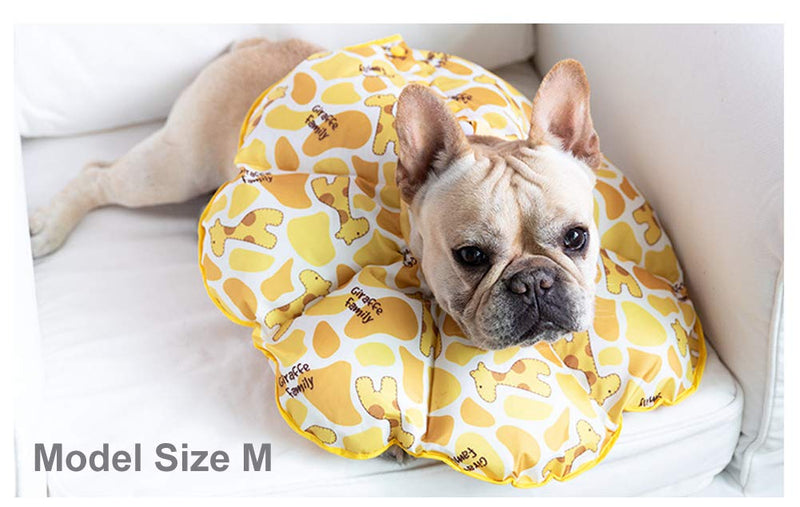 Rantow Adjustable Pet Dog Recovery Collar | Puppy Cats After Surgery E-Collar | Soft Cone of Shame | Anti-Bite Lick Wound Protective Neck Collar for Small Dogs Large Cats SM Yellow Giraffe - PawsPlanet Australia