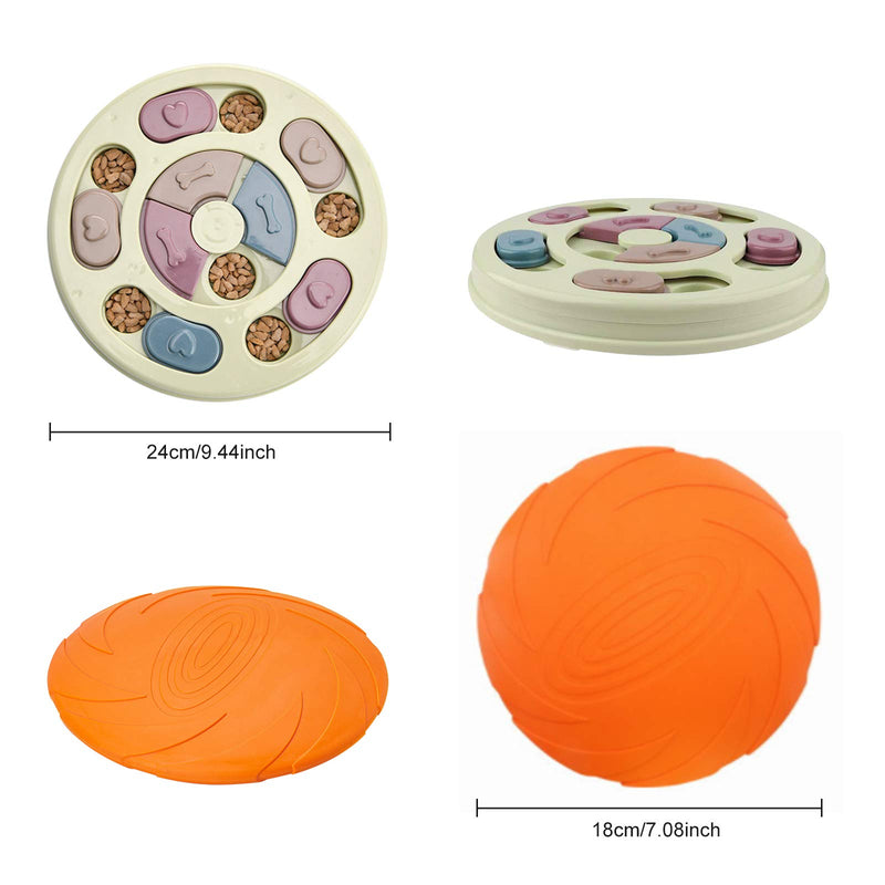 Frisbee for Dogs cats Brain Games Interactive Toys Round Dog Puzzle Feeder Toy Improve IQ for puppy - PawsPlanet Australia