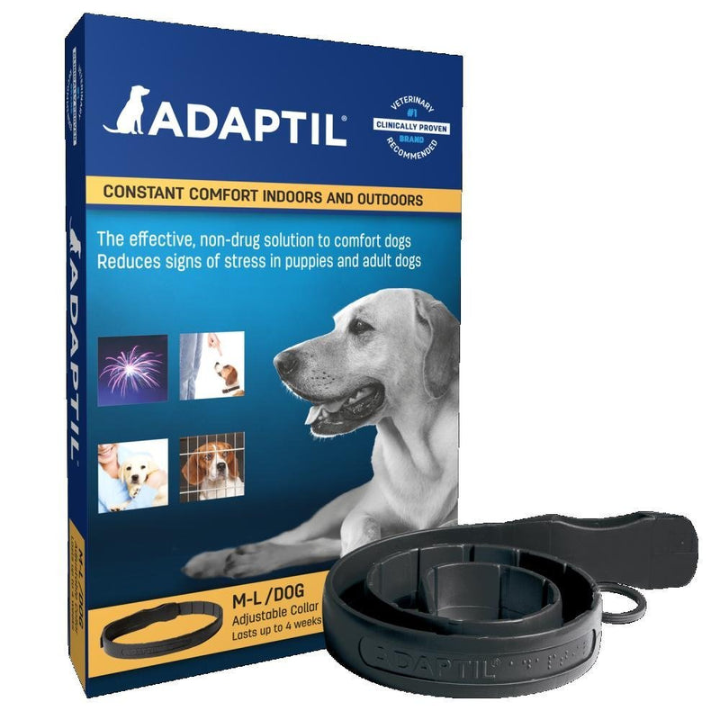 Adaptil Dap Calm On - The - Go Dog Appeasing Pheromone Odorless Collar for Anxiety Stressful Large and Medium Dogs Max Adjustable Neck Size 24.6 Inches - PawsPlanet Australia