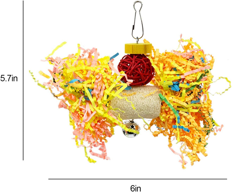 GIONAR Bird Chewing Toys Foraging Shredder Toy Parrot Cage Shredder Toy Bird Loofah Toys Foraging Hanging Toy for Cockatiel Conure African Grey Parrot 5pcs - PawsPlanet Australia