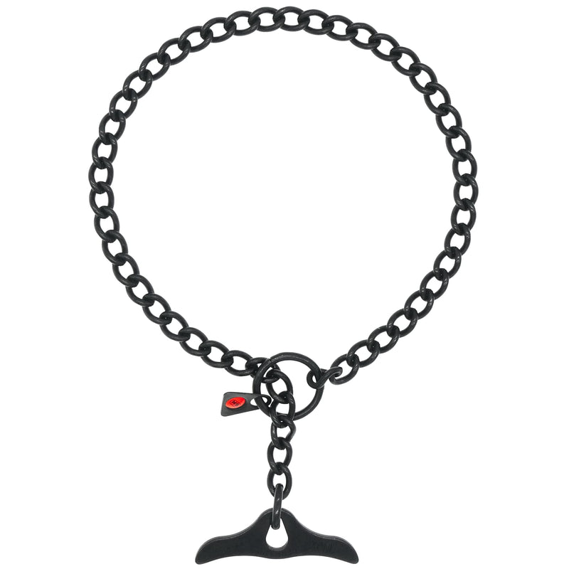 Herm Sprenger Black Stainless Steel Dog Training Collar with Toggle and Round Links Dog Chain for Small Medium Large Dogs Made in Germany (16in (Neck Size up to 14in)) 16in (neck size up to 14in) - PawsPlanet Australia
