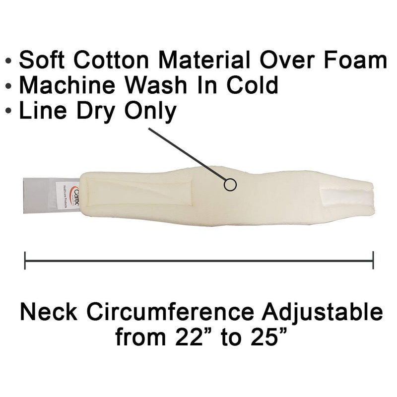 [Australia] - Carex Cervical Collar For Neck Pain - Neck Brace For Neck Pain Relief - Neck Collar After Whiplash or Injury, Made Of Soft Cotton 