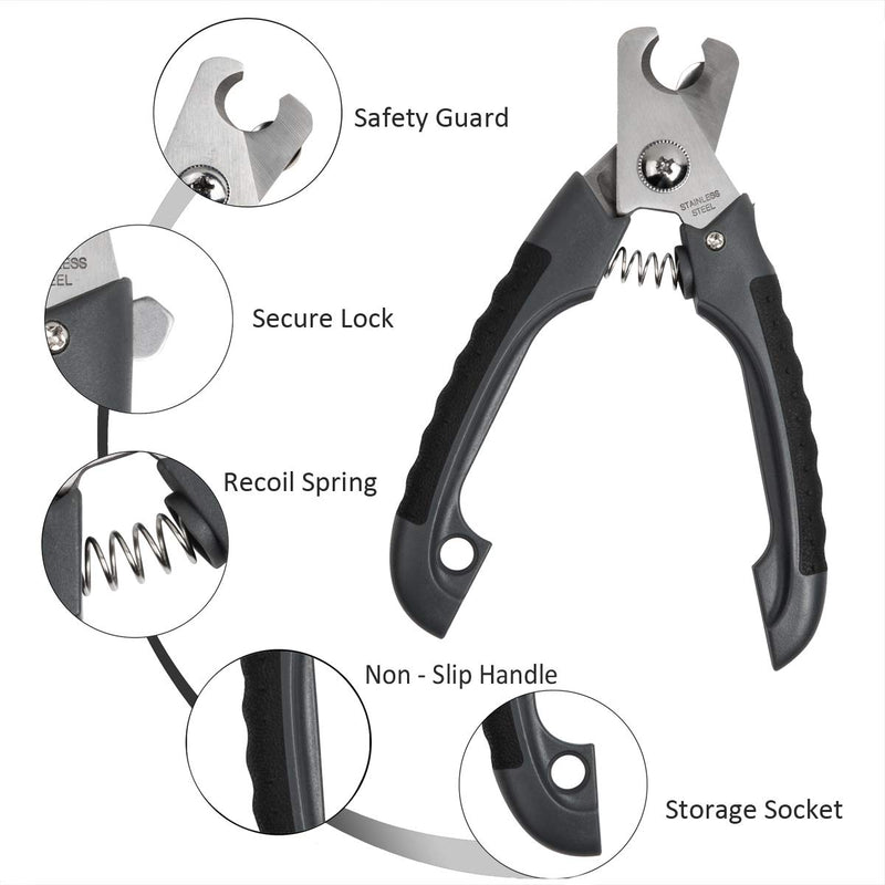 [Australia] - Dog Nail Grinder Kit,Electric Rechargeable Pet Nail Clippers Complete Manicure Grooming Tool for Small Medium Large Dogs and Cats 