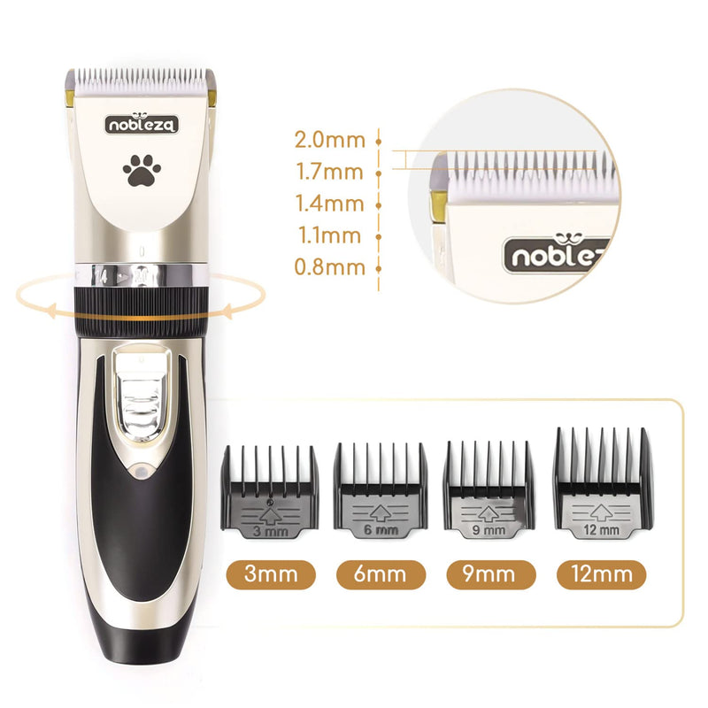 Dog Clipper Clipper for Dog Cat Quiet Professional Pet Hair Clipper Cordless Dog Trimmer Electric Rechargeable Hair Trimmer Dog Clippers Gold - PawsPlanet Australia