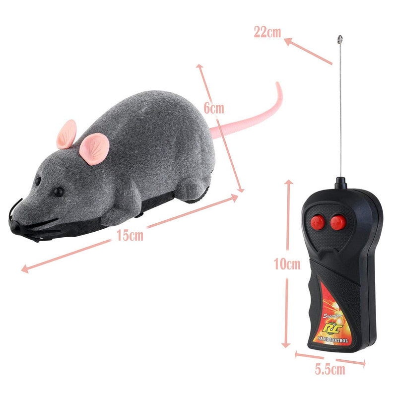 Jzhen Wireless Electronic Remote Control Rat Mouse Toy for Cat Kitten Novelty Gift - PawsPlanet Australia