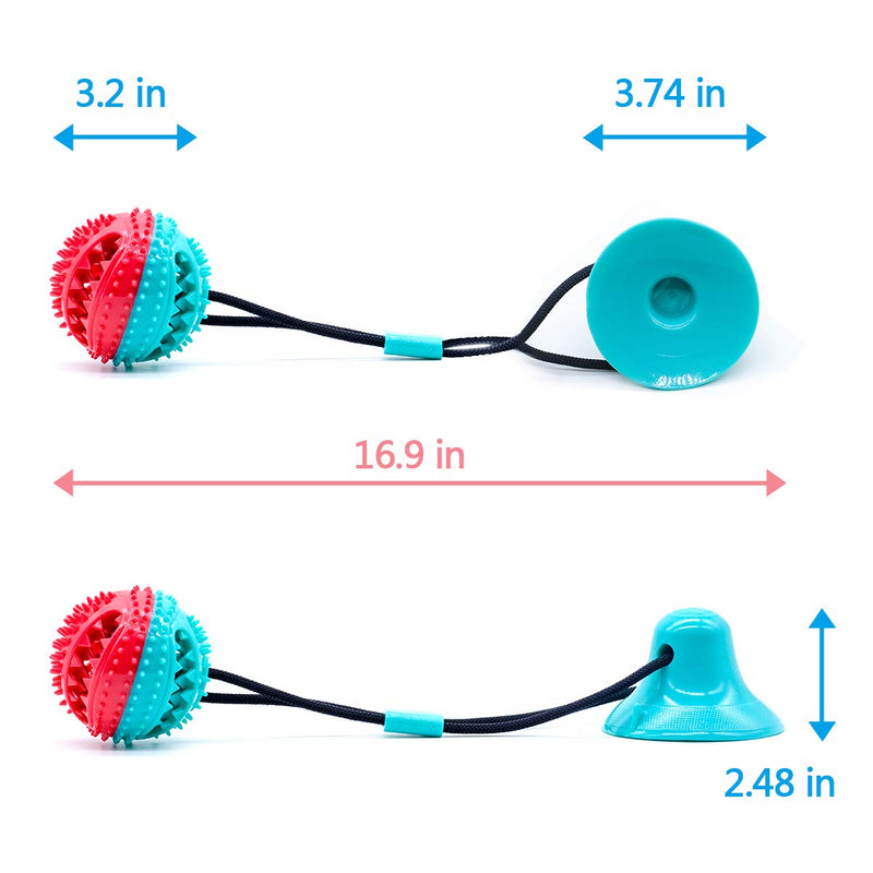 Happy Fox Dog Toys, Bite-Resistant Anti-Wear Balls, Food Spill Toys, Dog Tug-Of-War Rope Ball Sucker Toys, Used For Interactive Puppies Molar Training Rope (Color Box) - PawsPlanet Australia