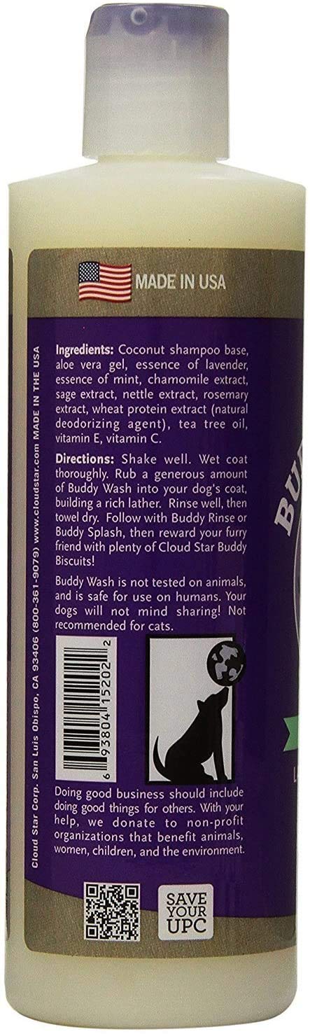 [Australia] - Cloud Star Shampoo and Conditioner Lavender & Mint Combo Pack for Dogs: (1) Buddy Wash 2 in 1 Shampoo + Conditioner and (1) Buddy Rinse Hydrating Therapy Conditioner (2 Bottles Total, 16 Ounces Each) 