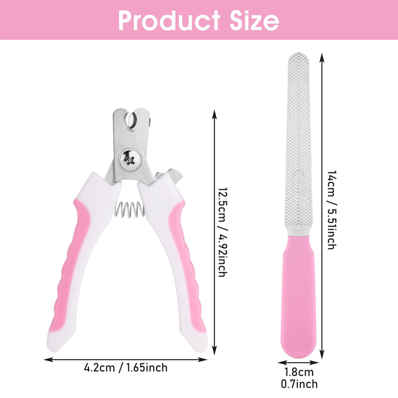 Molain Dog Claw Clippers, Dog Claw Clippers, Dog Nail Clippers, Dog Nail File, Professional Pet Trimmer, Dog Claw Clippers for Dogs and Cats, Pet Paw Care (Pink) Pink - PawsPlanet Australia