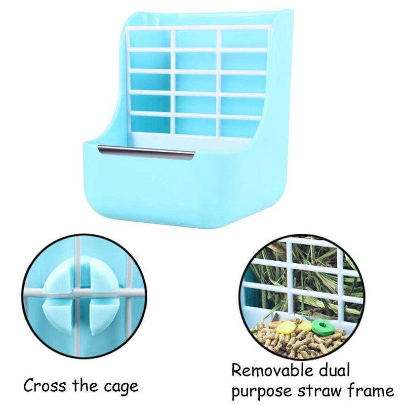 kathson Hay Food Bin Feeder, Rabbit Hay Feeder Hay and Food Feeder Bowls Manger Rack Pet Chew Toys Grass Cake for Bunny Guinea Pig Chinchilla Hamsters - PawsPlanet Australia