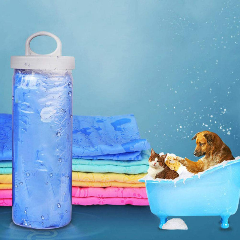POPETPOP 1pcs Pet Bathing Towel Artificial Deerskin Water Absorption Towel for Dog Car Housework (Random Color, Large Size) - PawsPlanet Australia