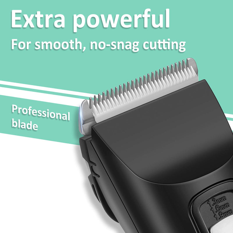 Bousnic Dog Clippers 2-Speed Cordless Pet Hair Grooming Clippers Kit - Professional Rechargeable for Small Medium Large Dogs Cats and Other Pets (Black) - PawsPlanet Australia