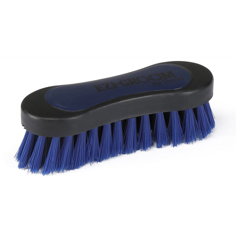 Shires 1485 Ezi-Groom Small 2-Tone Face Brush Bright Blue - PawsPlanet Australia