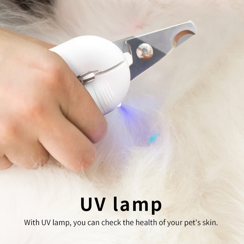 PAKEWAY Pet Nail Clippers|Pet Nail Trimmer for Cats and Dogs with LED Light ＆ -U-V- Light,with Safety Guard to Avoid Over Cutting,Pet Claw Trimmers,Pet Grooming Clippers Tools More Suitable for Dogs - PawsPlanet Australia