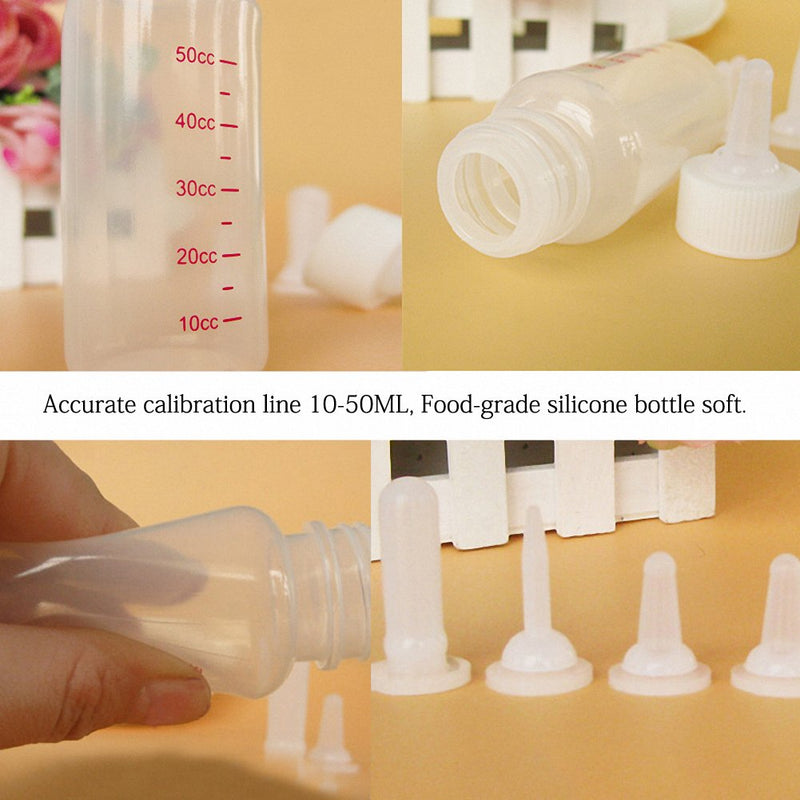 OMEM Pet Nursing Bottle, Nursing Bottle Kits, Replacement Nipple Cat Feeding Bottle for Newborn Kittens, Puppies, Rabbits, Small Animals - PawsPlanet Australia