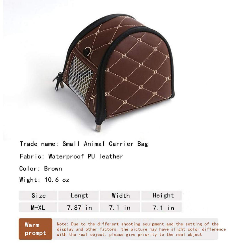 Petneer Guinea Pig Carrier, Small Animal Carrier Bag, Detachable Strap Scratch Pressure Proof Breathable Mesh Leather Travel Bag for Hedgehogs, Chinchilla, Hamster, Sugar Glider and Etc - PawsPlanet Australia