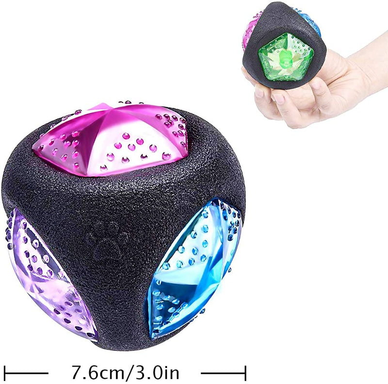 ZQEU Jumping Activation Dog Ball Toy,Pet Bouncy Ball, Rubber Rolling Ball, Bite- resistant Teeth Grinding Training Ball, Intelligent Sound Generating and Glowing Ball, for Dogs, Cats standard - PawsPlanet Australia