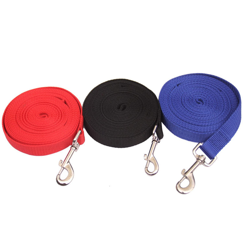 LATRAT Dog Lead 1.2~30m Dog Training Lead Long Lead for Small to Large Dogs (Black, 7m x 1.5cm 7m*1.5cm（22ft） Black - PawsPlanet Australia