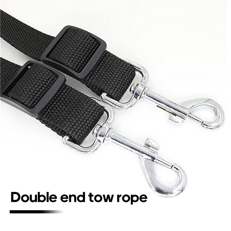 LEEQ Double Leash for 2 Dogs - Adjustable Double Pet Trainer Leash No Tangle Double Dog Double Leash Walking Trainer Leash for Two Dogs (Black) - PawsPlanet Australia