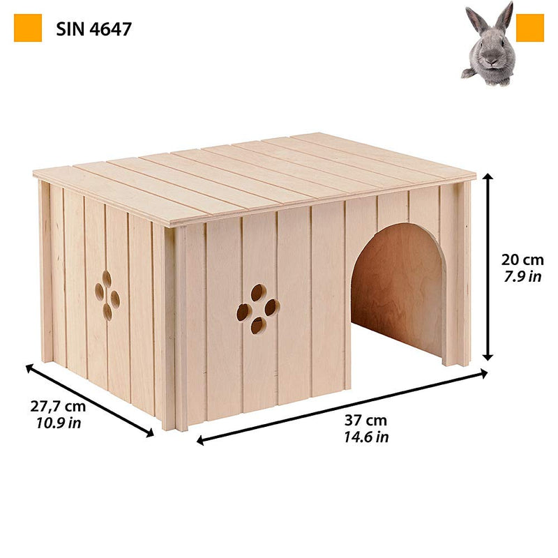 Ferplast Sin 4647 Rabbit House, 37 x 27.7 x 20 cm 37 x 27.7 x 20 cm. - PawsPlanet Australia