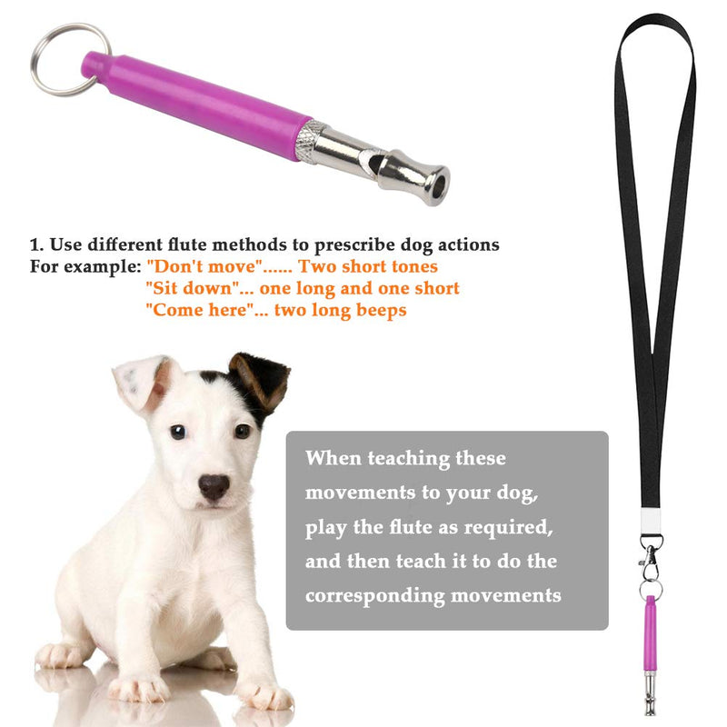 4 PCS Ultrasonic Dog Whistles, Adjustable Frequencies Training Whistles Pitch Silent Whistles Soothe Dogs with 2 Lanyard for Puppies, Older Dogs - PawsPlanet Australia