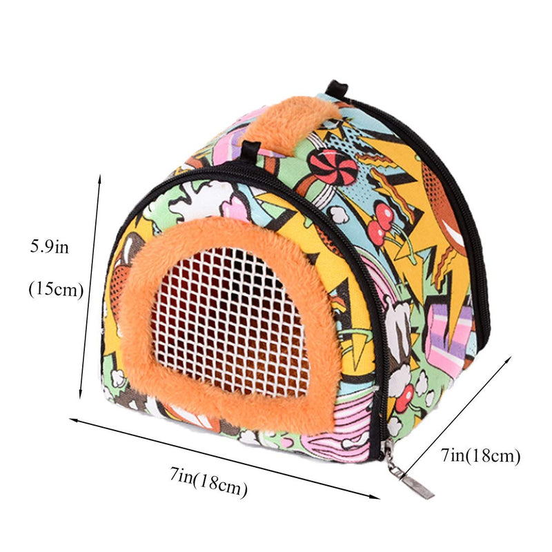 Hamiledyi Portable Small Animal Hamster Travel Bag Pet Backpack Carrying Bag with Zipper and Strap Breathable and Safe Suitable for Guinea Pigs Hedgehogs Hamsters Chinchillas Squirrels - PawsPlanet Australia