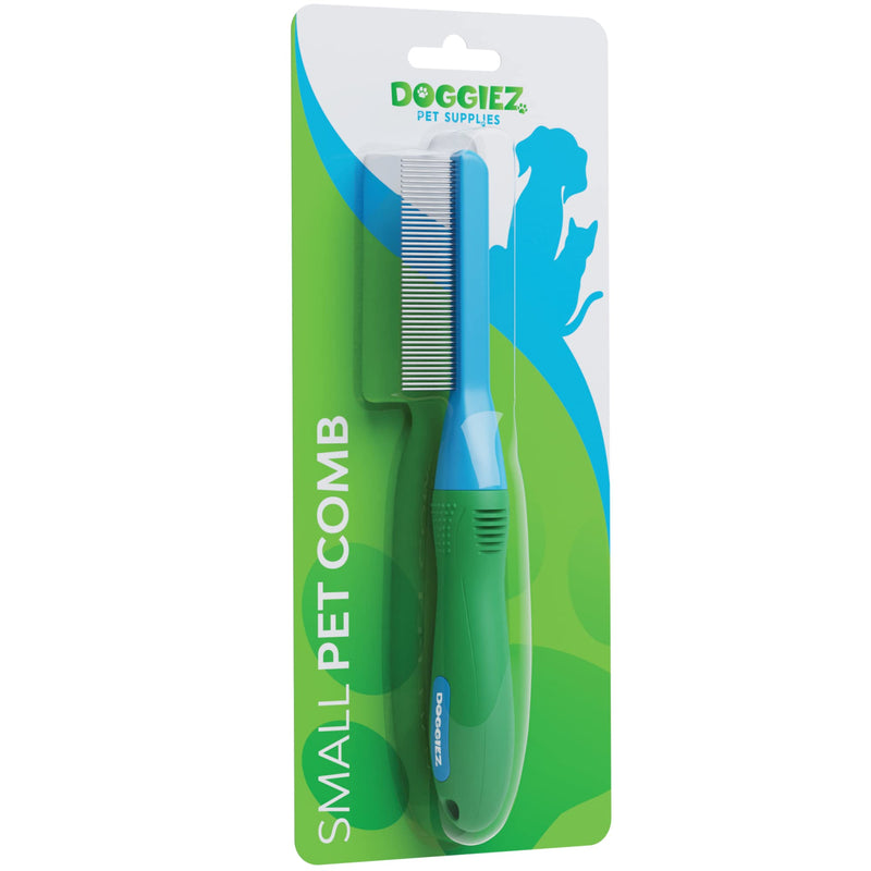 Doggiez Pet Supplies - Dog, Cat, Rabbit & Pet Detangler Comb for Small Pets - Grooming Tool with Round Tip Steel Pins - Cat Comb, Dog Comb, Rabbit Comb - Anti Slip Hair Buster - PawsPlanet Australia