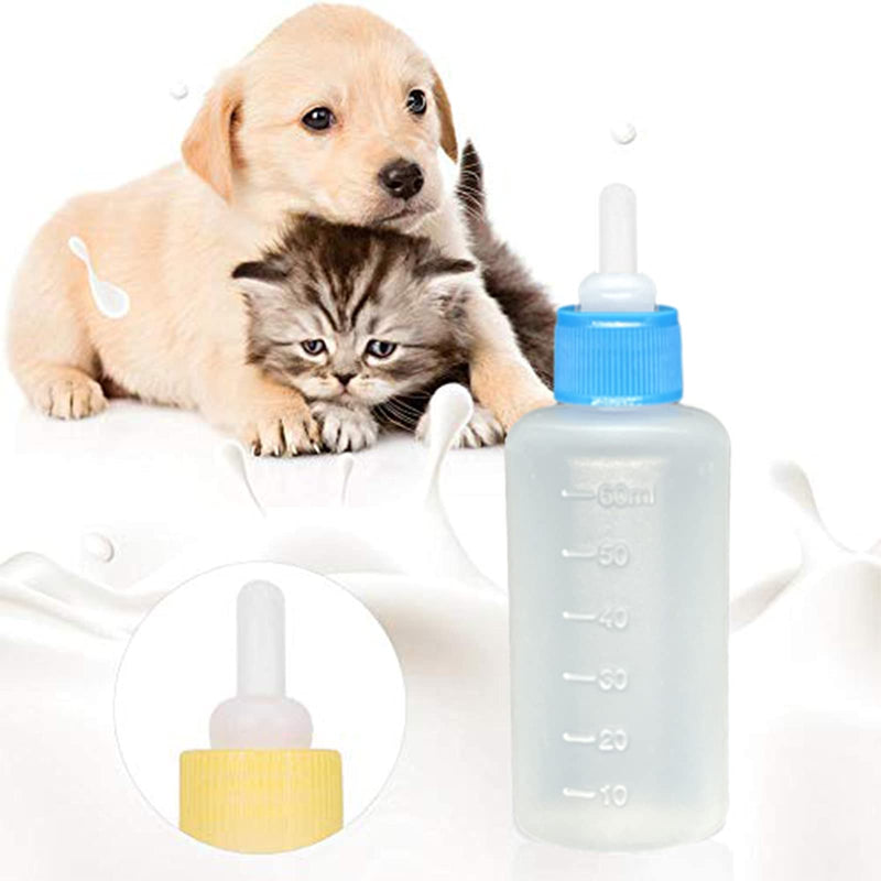 SOEAEODG Pet Bottle Kit, Squeeze Liquid Bottle Replaceable Silicone Teat Mini Teat for Newborn Kittens, Puppies, Rabbits, Small Animals Replacement Teat Cat Feeding Bottle Feeding Tool - PawsPlanet Australia