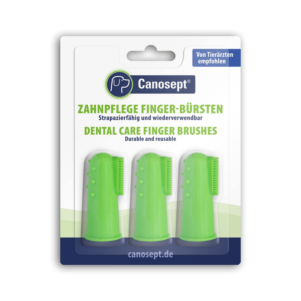 Canosept Finger Cots Dog Dental Care Pack of 3 - Dental Care Dog - Tartar Remover Dog - Dog Toothbrush - For Cleaning & Dog Dental Care - Bad Breath Dog - Optimal Dog Dental Care Finger Cots Pack of 3 - PawsPlanet Australia