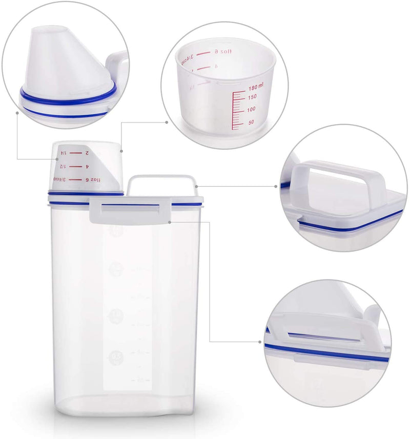 TBMax Pet Food Storage Container for Little Pets - Airtight Portable Storage Container for Dry Food, BPA Free Plastic Dogs Cats Food Storage Container with Measuring Cup for Home, Travel - PawsPlanet Australia
