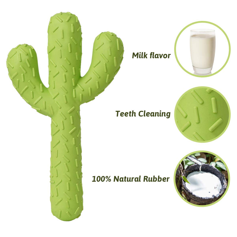 MewaJump Dog Chew Toys, Durable Rubber Dog Toys for Aggressive Chewers, Cactus Tough Toys for Training and Cleaning Teeth, Interactive Dog Toys for Small/Medium Dog Green Cactus - PawsPlanet Australia