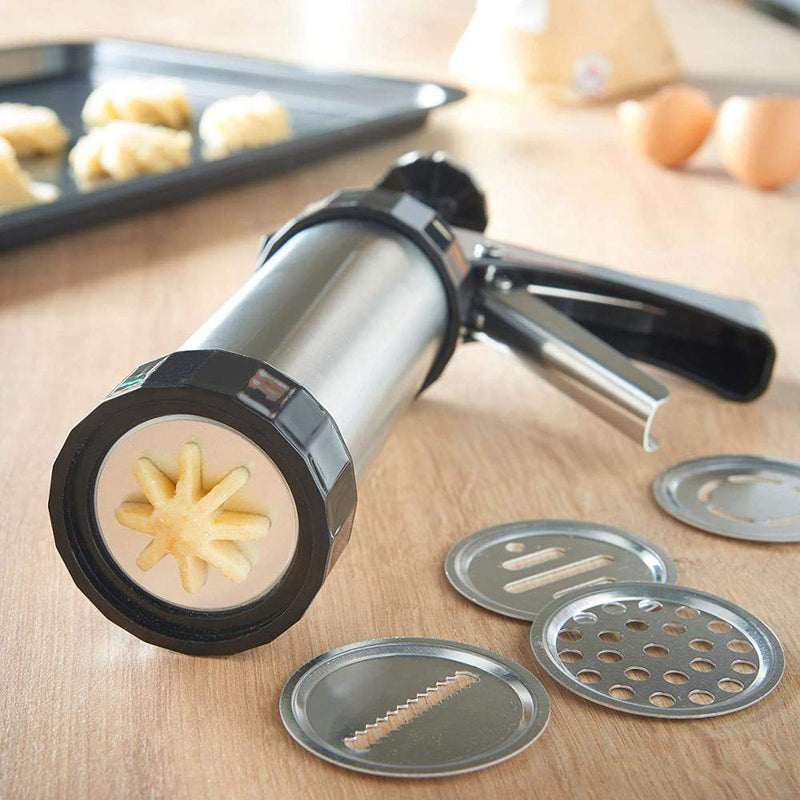 Cookie Press Gun Cookie Making Machine,Multi Pattern Flower Dessert Extruder Cake Decoration 13 Cookie Blades 8 Pastry Nozzles Cookie Press Icing Set - PawsPlanet Australia