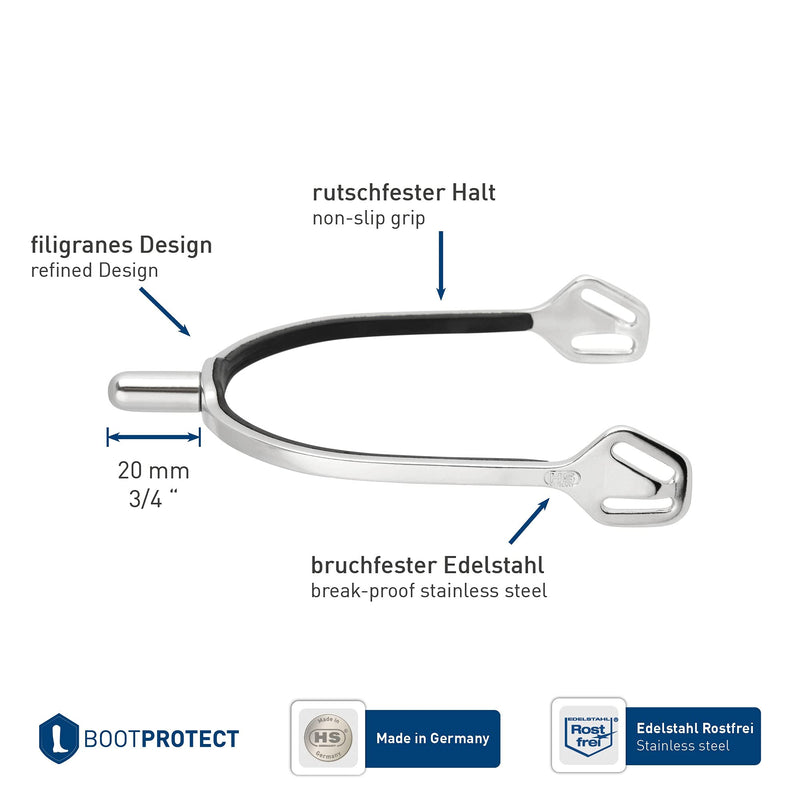 Sprenger - SLIMLINE spurs BOOT PROTECT stainlesssteel 20 mm - PawsPlanet Australia