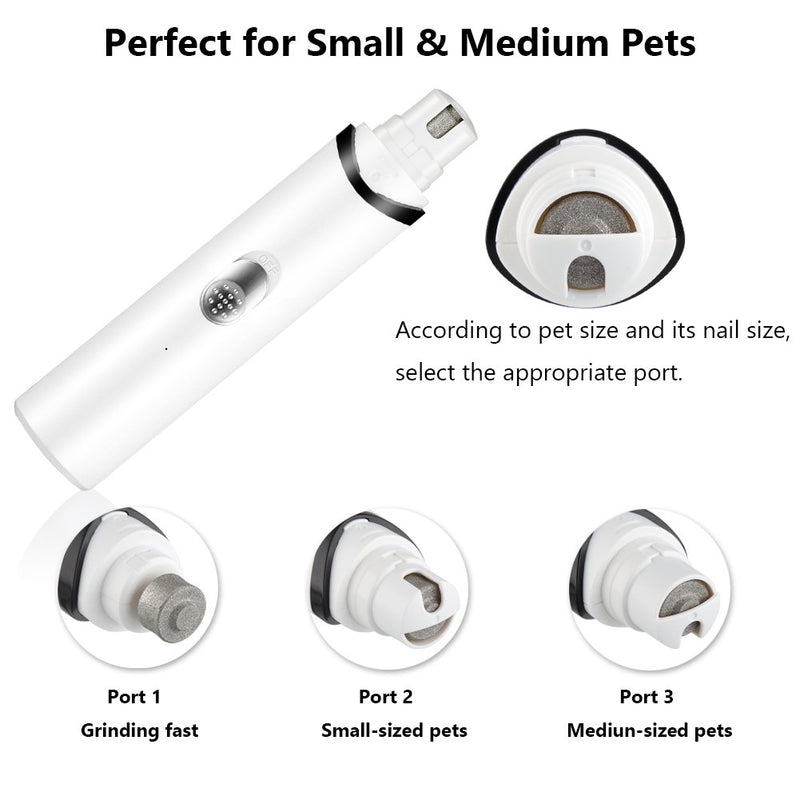 [Australia] - URPOWER Rechargeable Pet Nail Grinder Upgraded Dog Nail Grinder with USB Charging Quite & Powerful Nail Clipper for Gentle Paws Grooming Nail Grinder for Dogs Cats and Other Small & Medium Pets 