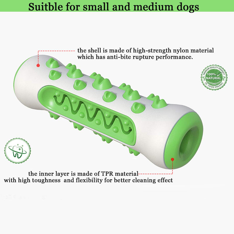 WEUE Dog Toothbrush Puppy Dental Sticks Chew Dog Toy Bones for Small Medium Puppy Dental Care Nontoxic Natural Rubber Bite Resistant With Bonus Dog Whistle and Dog Clicker for Dog Training - PawsPlanet Australia