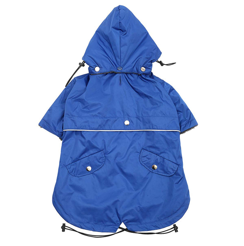 Geyecete Stylish Premium Dog coats - Cold Weather Dog Jacke -Coat Sweater Hoodie Outwear Apparel, Pockets, Rain/Water Resistant, Adjustable Drawstring -Blue-L L Blue - PawsPlanet Australia