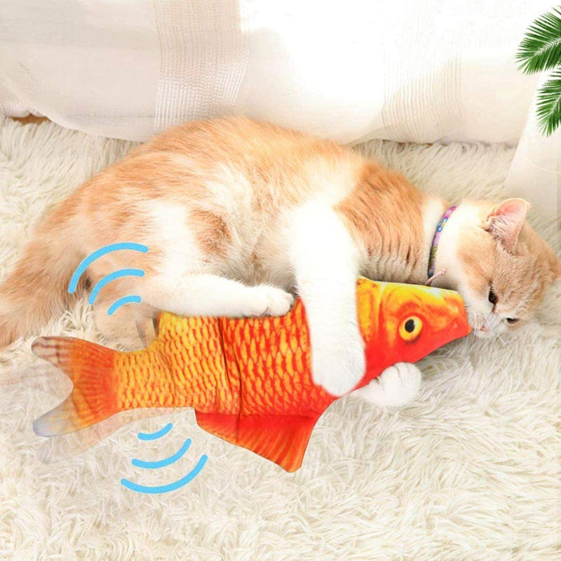 [Australia] - M MAIUS 2 Pack Electric Floping Fish Cat Toys, Wiggle Fish Catnip Toys, Moving Cat Kicker Fish Toy, Realistic Interactive Cat Chew Bite Kick Supplies for Cat Kitten Kitty 